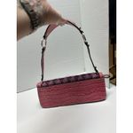 Guess Vintage Y2K Pink Faux Alligator Croc Tweed Baguette Shoulder Bag Photo 5