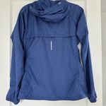 Nike Tiny Check Blue Full Zip Windbreaker Running Hooded Women's Size Medium Photo 4
