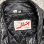 Vintage Leather Coat Jacket Black 80’s 90’s L Large M Medium Photo 5