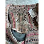 Vintage 90s Paisley Velveteen Blazer Jacket 18w Brown Pink Red Turquoise Photo 2