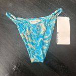Revolve Ostra Brasil Triangle Fixed Strap Bikini Bottom in Psy Blue Sz S Photo 2