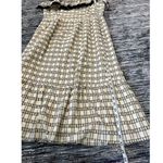 Loft  NWOT Plaid Ruffle Square Neck Midi Dress size 10 Photo 6