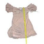 She & Sky Off Shoulder Puff Sleeve Ruched Dress Pink Mini Dress Sz Small Photo 6