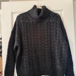 Vine & Love Dark Grey Chunky Knit Turtleneck Sweater Photo 5
