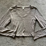 Bozzolo  Cropped Long Sleeve Shirt tan Photo 0