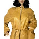 American Vintage Vintage Martani Moda Yellow Retro collarless belted Coat size medium Photo 2