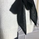 Poof! On The Road oversized Sweater Dress Cowl Neck Open Back Bow Cream sz S Photo 9