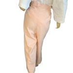 JONATHAN LOGAN LIGHT BLUSH PINK LINEN CROPPED TROUSERS W/FLORAL EMBROIDERY (24) Size 24W Photo 5