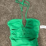 PacSun  LA Hearts Green Laurel Cutout Halter One Piece Swimsuit NWT Photo 2