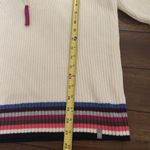 Talbots T by Coolmax White Multi Stripe 1/2 Zip Sweater Size Medium Petite Photo 4
