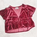 Urban Outfitters Front clasp Babydoll Velvet Top Photo 0