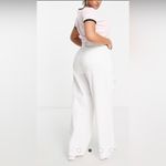 Missguided Plus White Zipper Tactical Cargo WideLeg BaggyLounge Pants Pockets 18 Photo 5