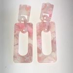 Pink Peach Lightweight Dangling Funky Retro Boho Statement Pierced Earrings Photo 3