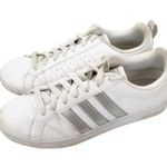 Adidas VS Advantage White Silver Sneakers Sz 7.5 Photo 1
