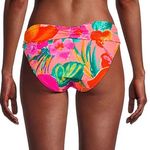 La Blanca 'Isla' Shirred-Band Bikini Bottom in Hot Coral Photo 1
