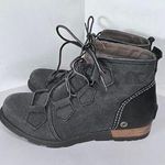 Sorel  Major Gray Lace-up Canvas Leather trim outdoor boots Women's size 7 Photo 0
