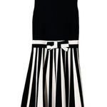 1901  womens small black white striped dress sleeveless knee length Beetlejuice Photo 9