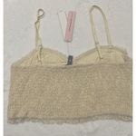 AQUA Tank Top XL Ivory Lace Bandeau Style With Straps Feminine Dainty Shirt Photo 3