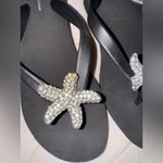 Tommy Bahama  Black Sandals with Sparkling Starfish NWOT Photo 3