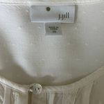 J Jill Women Top XS Ivory Swiss Dot Button Up Cottagecore Fairy Whimsy Office Photo 1