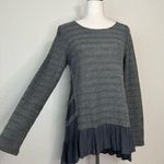 a’reve Wool Blend Gray Ruffle Lace Hemline Tunic Top Size M Photo 1