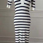 Tuckernuck Caroline Constas Crochet Collar Ribbed Nautical Stripe Blue White S Photo 0