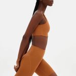 Girlfriend Collective High-Rise Biker Shorts in Caramel Photo 2