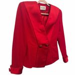Nolan Miller Women’s Vintage Red Jacket Blazer 80s Long Sleeve Size 4 Photo 1