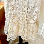 NIKIBIKI Soft Yellow Lace Halter Dress Open Back Fit & Flare Cocktail Party~L💛 Photo 6