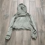 Dynamite  velour green zip up hoodie Photo 3
