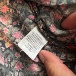 Something Navy  Blouse Button Up Shirt Long Sleeve Red Pink Floral Size Small Photo 7