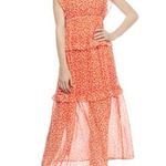 Emma & Michele Emma and Michelle- Women's Ruffle Sleeve V-Neck Tier Ditsy Midi Dress Size‎ S Photo 0