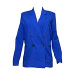 Anthropologie MAEVE x  Double-Breasted Oversized Blazer, Blue, 0 (US) Photo 5