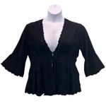 Soft Surroundings Soft Surroundings Whimsigoth Cardigan Top Black PL Photo 0