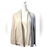 Eileen Fisher Open Front Organic cotton Cardigan Oatmeal Sz M Photo 1