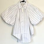 Madewell NWT  Shirred Bubble-Sleeve Button-Up Shirt - Size: XXS Photo 1