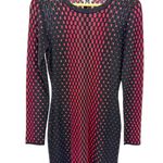 Missoni  M Black Red Sheer Bodycon Midi Dress Long Sleeve Minimalist Art Knit Photo 0