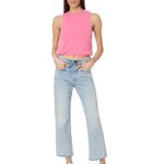 Free People  Warm Fluff Crop Neon Pink M Retail $48 Photo 3