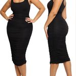 SHAPELLX Shaper Dress Ruched Bodycon Dress Tank Top Midi Dresses Black Photo 1