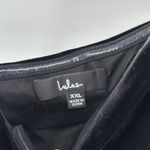 Lulu's Elegant Black Velvet One Shoulder Dress high slit XXL event party formal Photo 7