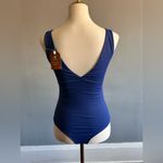 NWT Reoria Plunge V Neck Sleeveless V Backless Bodysuit | Size: M | Deep Blue Size M Photo 4