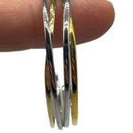 NEW REAL SIMPLE RS silver and gold fashion hoop earrings Photo 6