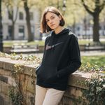 Nike  Hoodie Womens Medium Black Drifit Swoosh Sweatshirt Sweater Ladies Gym Photo 11