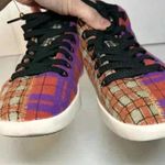 Allbirds WOMENS SIZE 8 WOOL PIPER TARTAN PLAID BRIGHT COLORS PURPLE ORANGE FUNKY Photo 3