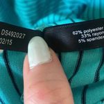 The Limited  Stripe Dress XS Turquoise Blue Black Navy Belt Fit & Flare Short Sleeve Photo 8