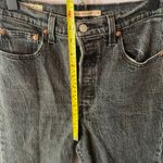 Levi's Ribcage Straight Ankle Jeans Gray Black Premium Button Fly Women 28 x 29 Photo 13