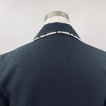 Vintage 90s City Triangles Blazer Animal Print Leopard Trim Fitted Black Small Photo 9