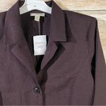 appleseed's 4-button lightweight brown blazer with shoulder pads women’s Size 16 Photo 2