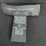 Cable & Gauge  Black Knit Blouse with Cutout Detail. Size 2X Photo 2