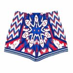 Jealous Tomato Blue Red Kaleidoscope Shorts Small Photo 1